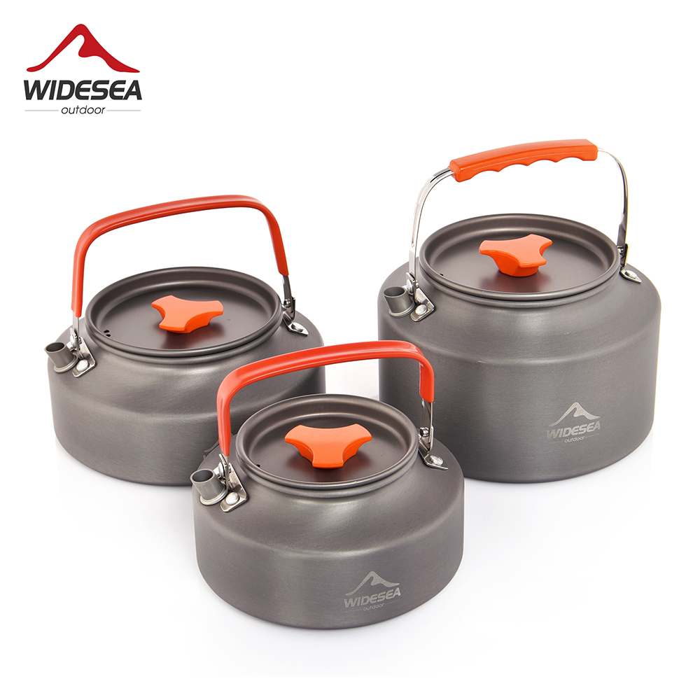 Camping Cooking Pan Set - Widesea 1.1L 2L1.5L Camping กาต้มน้ํากาแฟกลางแจ้งกาต้มน้ําบนโต๊ะอาหารชุดปิกนิกอุปกรณ์เครื่องครัวการท่องเที่ยวเครื่องครัว