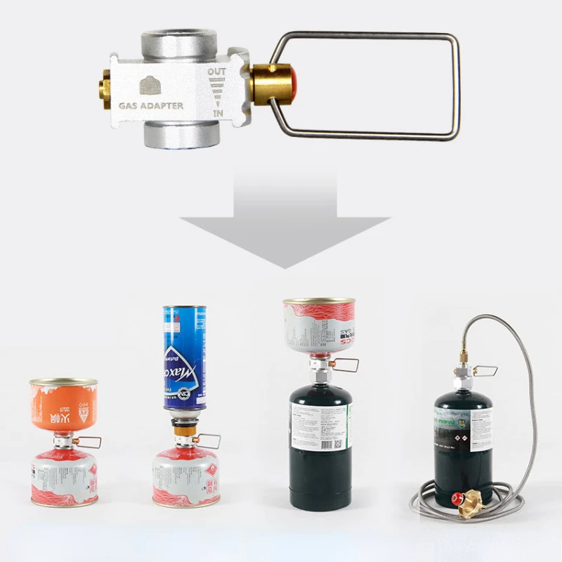 Camping Cooking Butane - อะแดปเตอร์เติมแก๊สถังเตาตั้งแคมป์กลางแจ้ง mapp/isobutane/butane อะแดปเตอร์เติมแก๊สสเปรย์