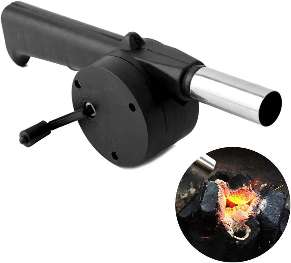 Camping Cooking Roll - เครื่องเป่าลมสำหรับทำบาร์บีคิวกลางแจ้ง พกพาสะดวก ใช้มือหมุน เป่าลมสำหรับเตาปิ้งย่าง ปิกนิก แคมป์ปิ้ง