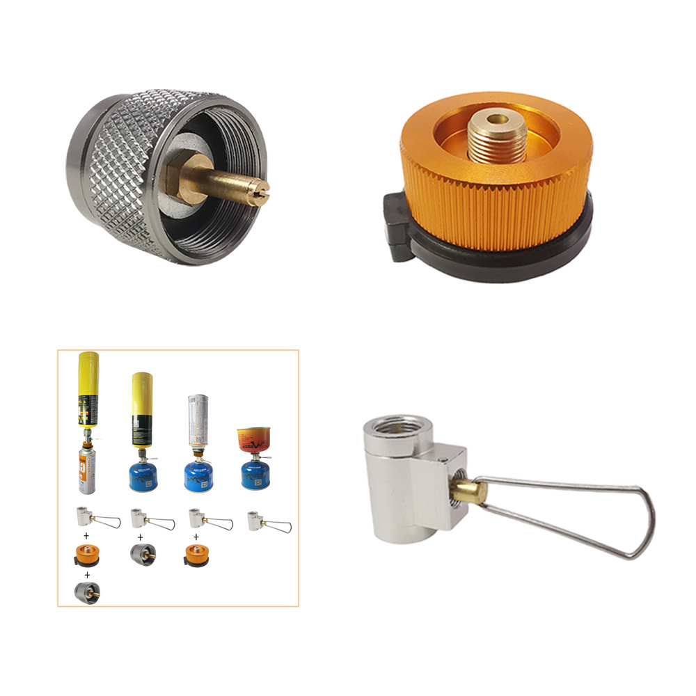 Camping Cooking Butane - 1 PC Camping เตาอะแดปเตอร์แปลงบิวเทนอะแดปเตอร์อะแดปเตอร์เติม EN417 Lindal