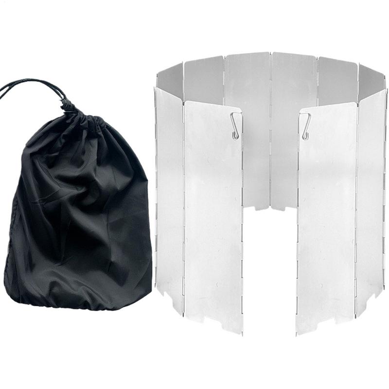 Camping Cooking Windscreen - 16 แผ่นเตาแก๊ส WIND SHIELD Outdoor Camping