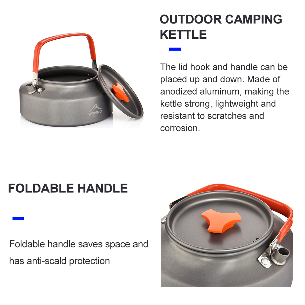 Widesea 1.1L 2L1.5L Camping กา - Camping Cooking Pan Set บทวิจารณ์และราคา