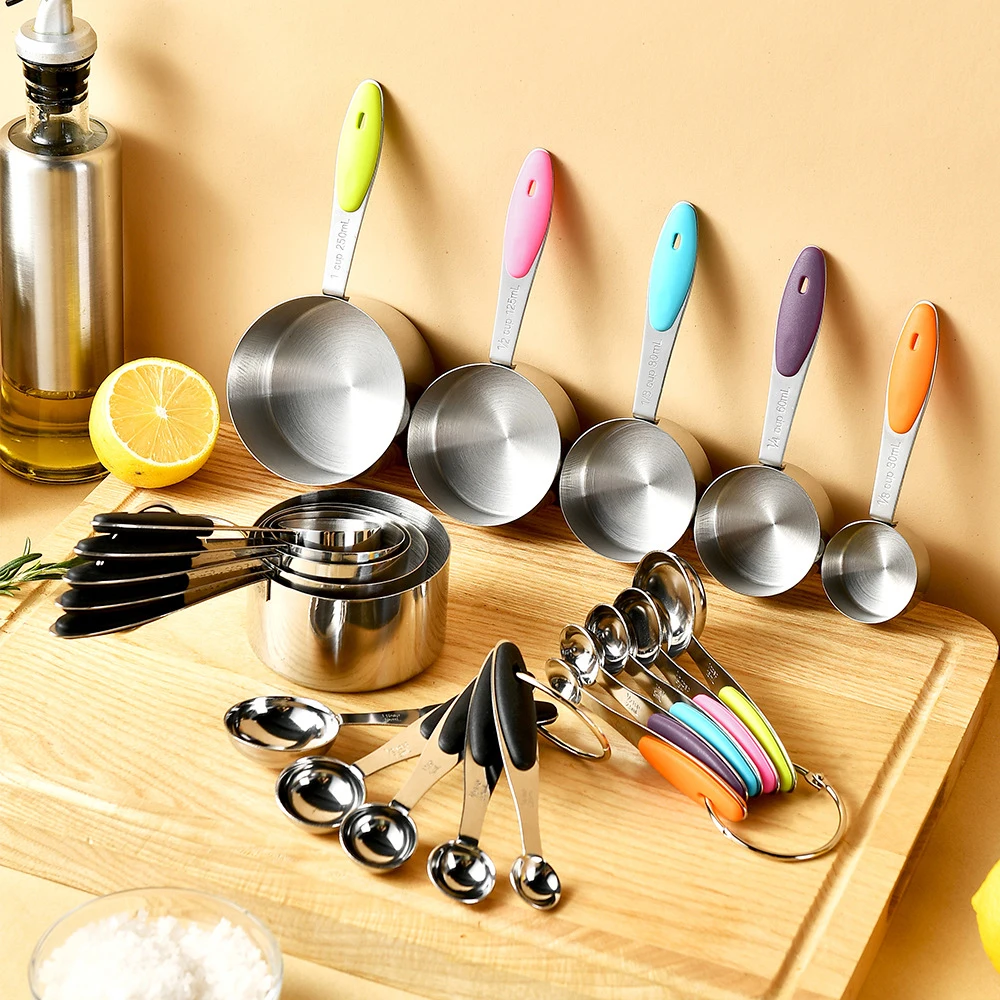 5/10 ชิ้นสแตนเลสวัดถ้วยและช้อน - Camping Cooking Pan Set บทวิจารณ์และราคา