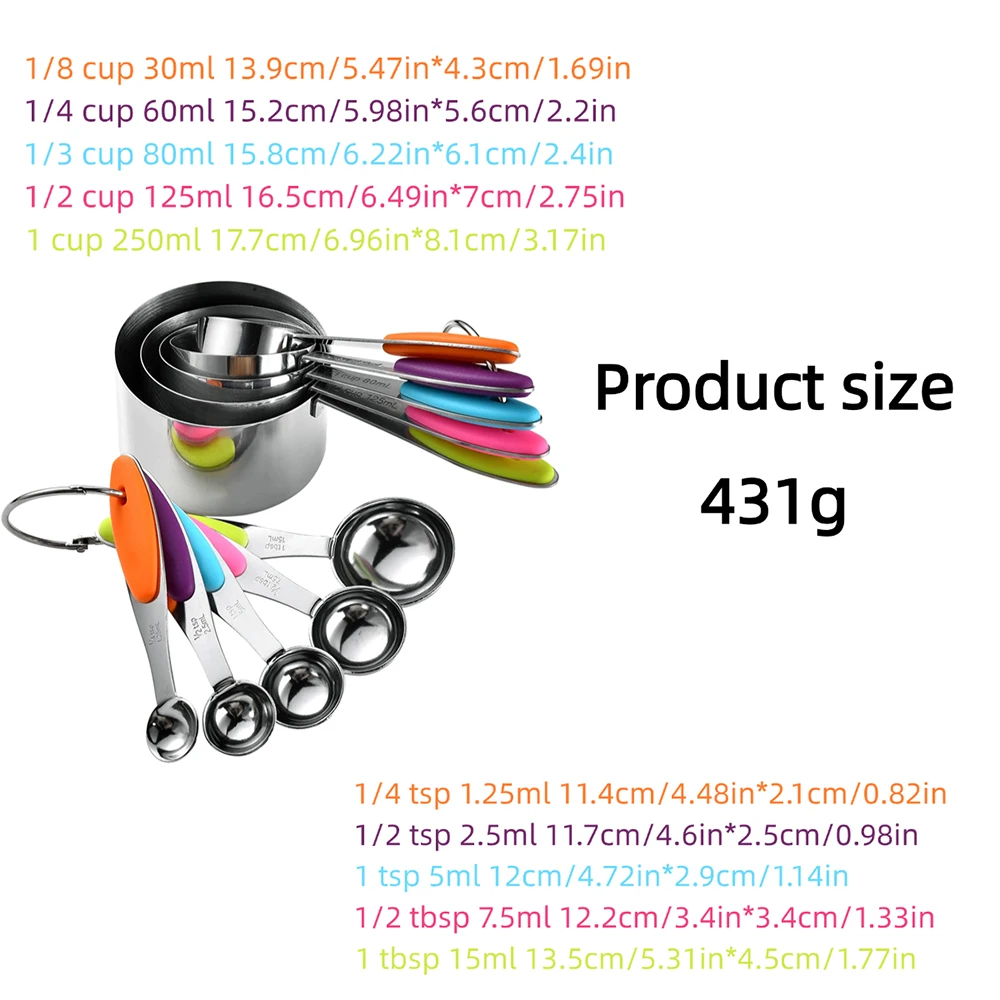 5/10 ชิ้นสแตนเลสวัดถ้วยและช้อน - Camping Cooking Pan Set บทวิจารณ์และราคา