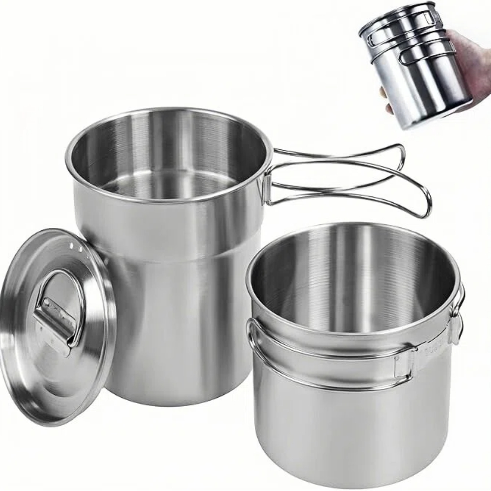 แก้วพับได้สำหรับแคมป์ปิ้ง หม้อ - Camping Cooking Set บทวิจารณ์และราคา