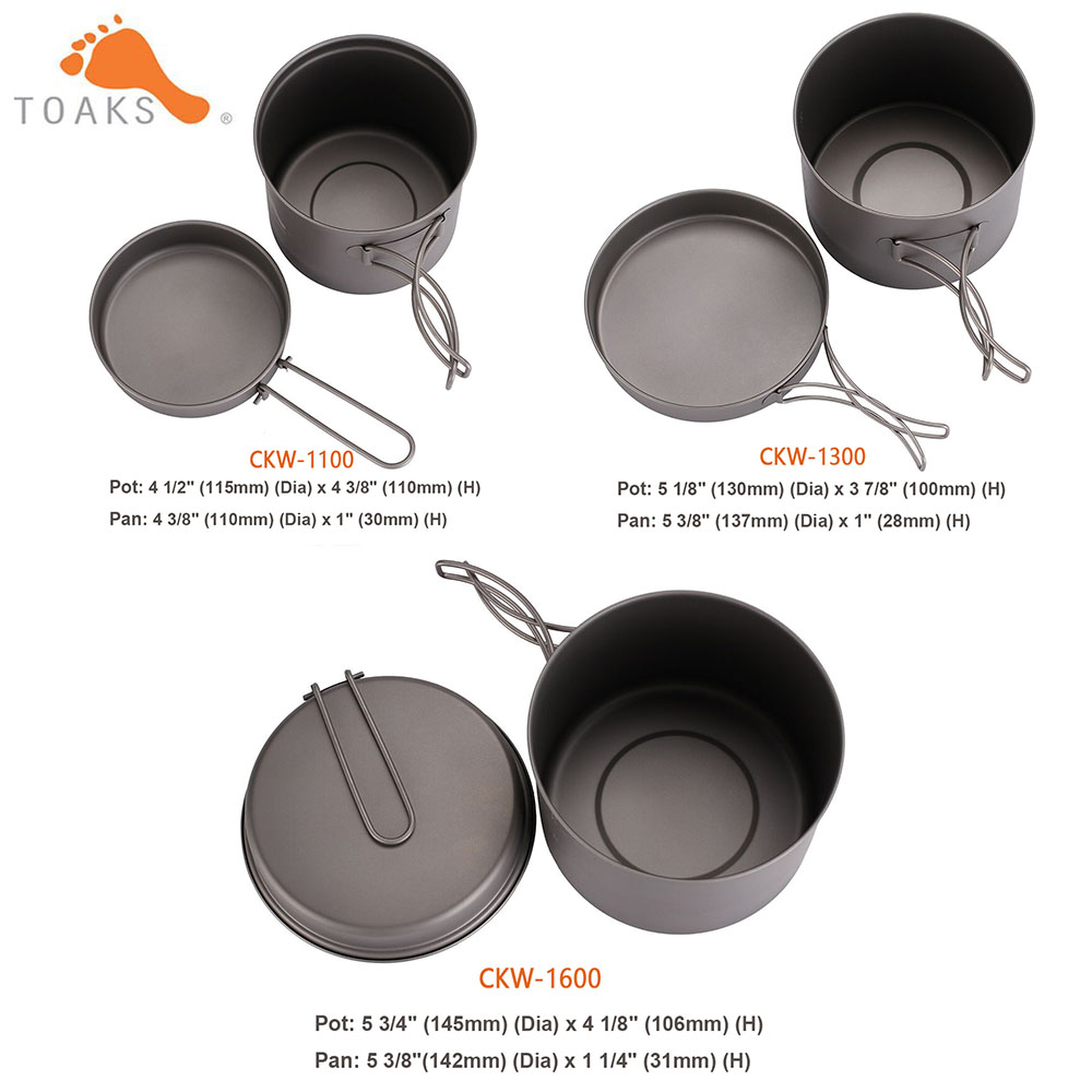 TOAKS ชุดเครื่องครัวไทเทเนียม  - Camping Cooking Wok บทวิจารณ์และราคา