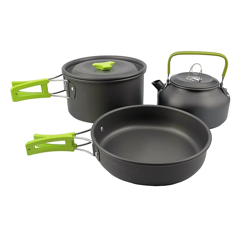 กลางแจ้งหม้อกระทะกาต้มน้ําชุดเ - Camping Cooking Kits บทวิจารณ์และราคา