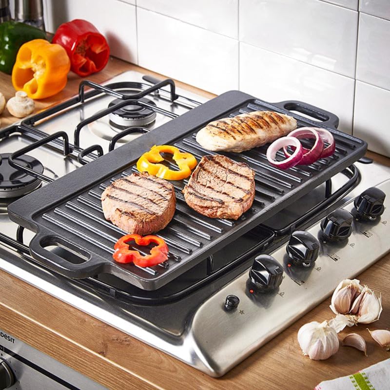 แผ่นเหล็กหล่อแบบไม่เคลือบผิว ล - Camping Cooking Range บทวิจารณ์และราคา