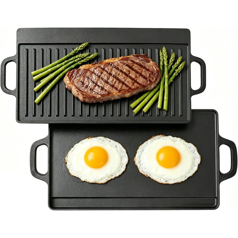 แผ่นเหล็กหล่อแบบไม่เคลือบผิว ล - Camping Cooking Range บทวิจารณ์และราคา