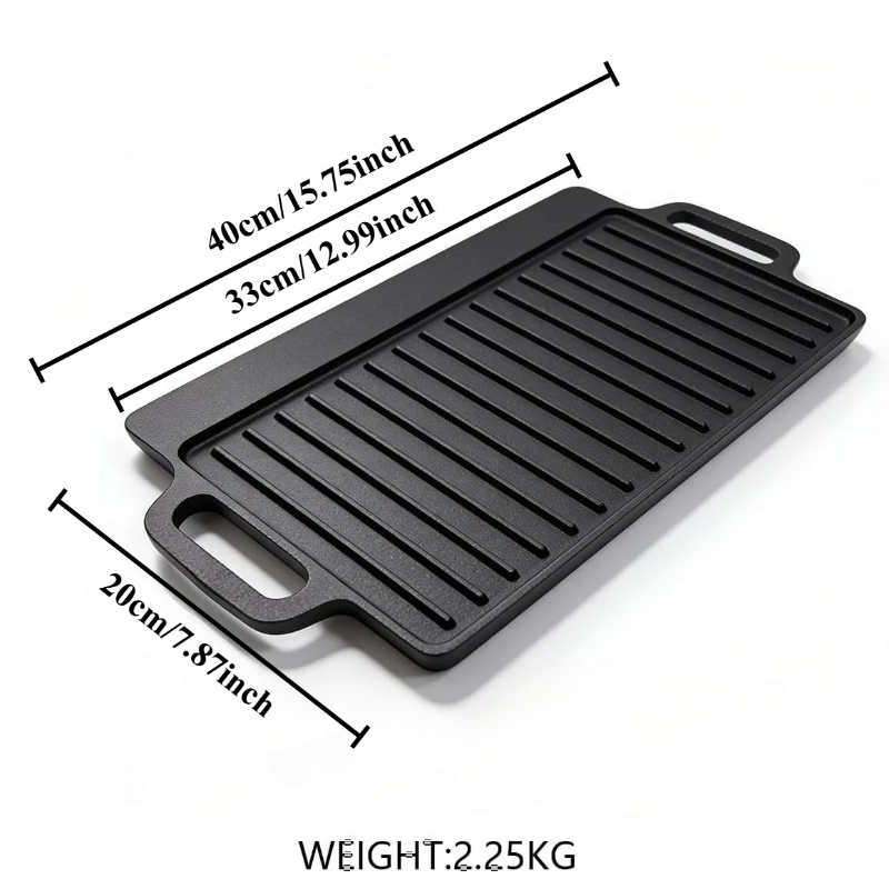 แผ่นเหล็กหล่อแบบไม่เคลือบผิว ล - Camping Cooking Range บทวิจารณ์และราคา