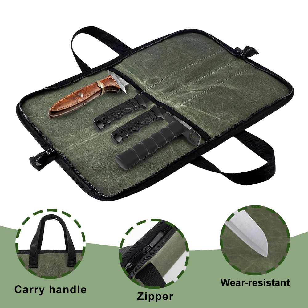 กระเป๋าใส่มีดผ้าแคนวาสเคลือบแว - Camping Cooking Roll บทวิจารณ์และราคา
