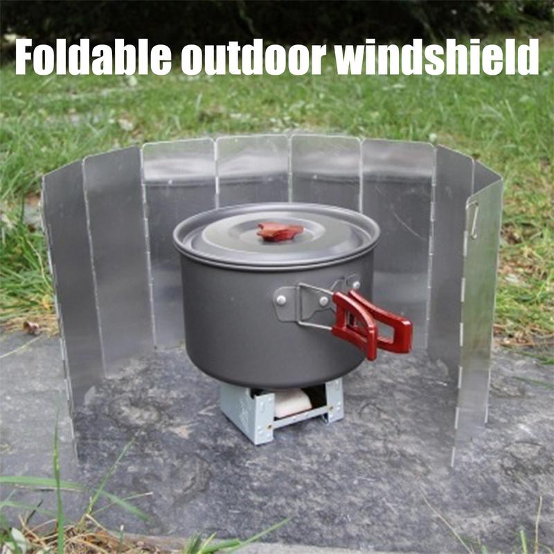 16 แผ่นเตาแก๊ส WIND SHIELD Out - Camping Cooking Windscreen บทวิจารณ์และราคา