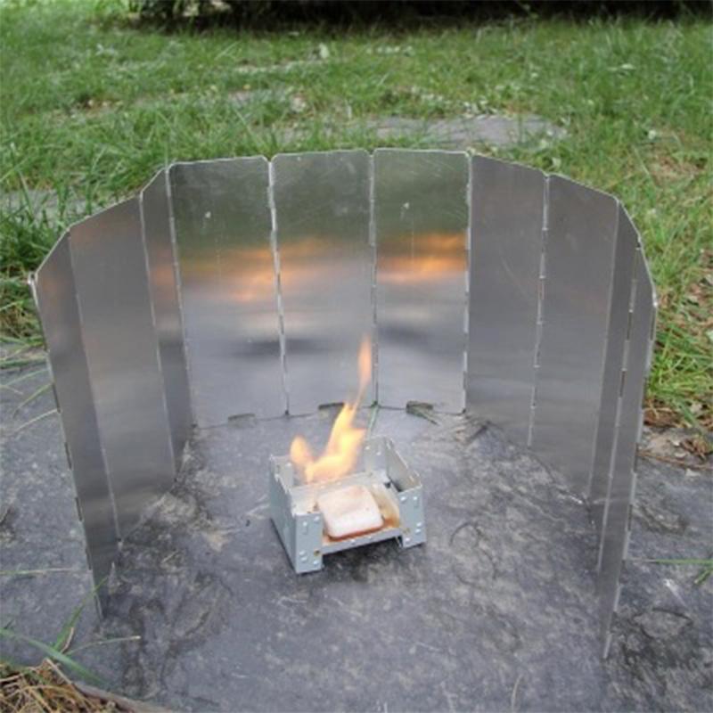16 แผ่นเตาแก๊ส WIND SHIELD Out - Camping Cooking Windscreen บทวิจารณ์และราคา