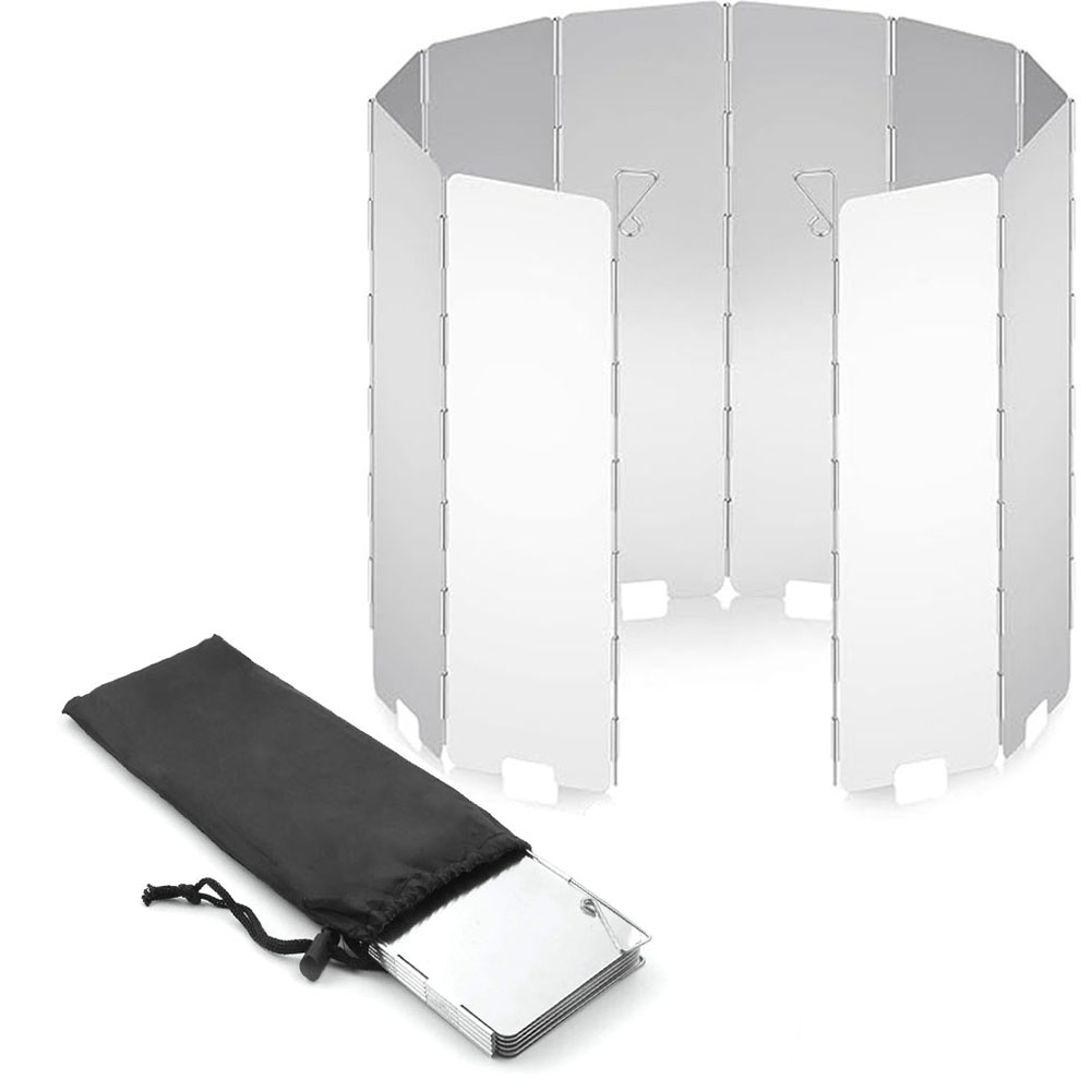 แผ่นบังลมเตาแก๊สพับได้น้ำหนักเ - Camping Cooking Windscreen บทวิจารณ์และราคา