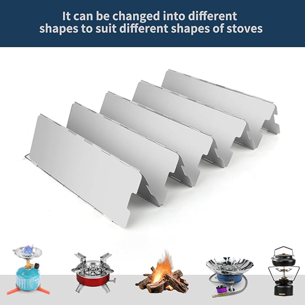 แผ่นบังลมเตาแก๊สพับได้น้ำหนักเ - Camping Cooking Windscreen บทวิจารณ์และราคา