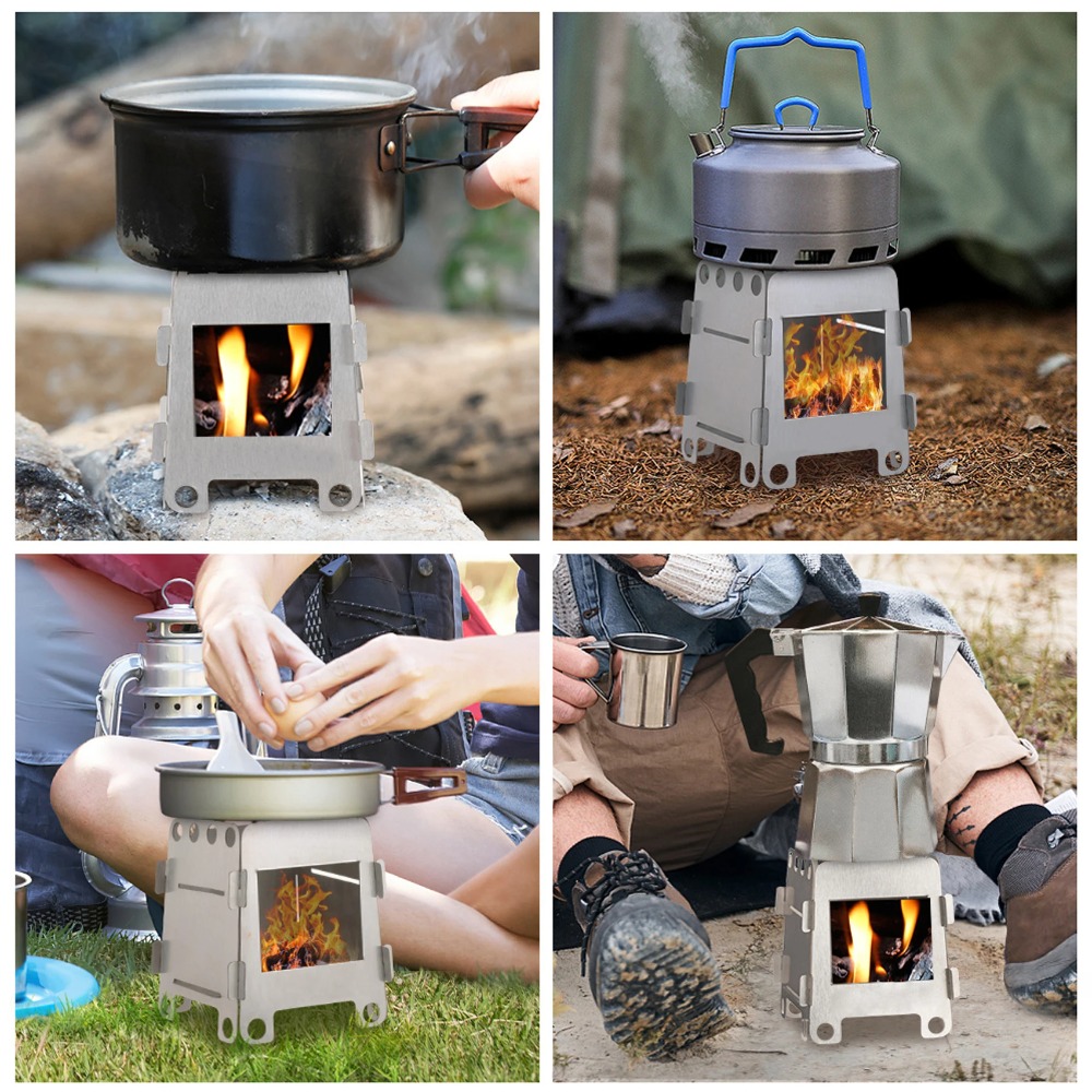 เตาเผาไม้สำหรับตั้งแคมป์ เตาแอ - Camping Cooking Wood Stove บทวิจารณ์และราคา
