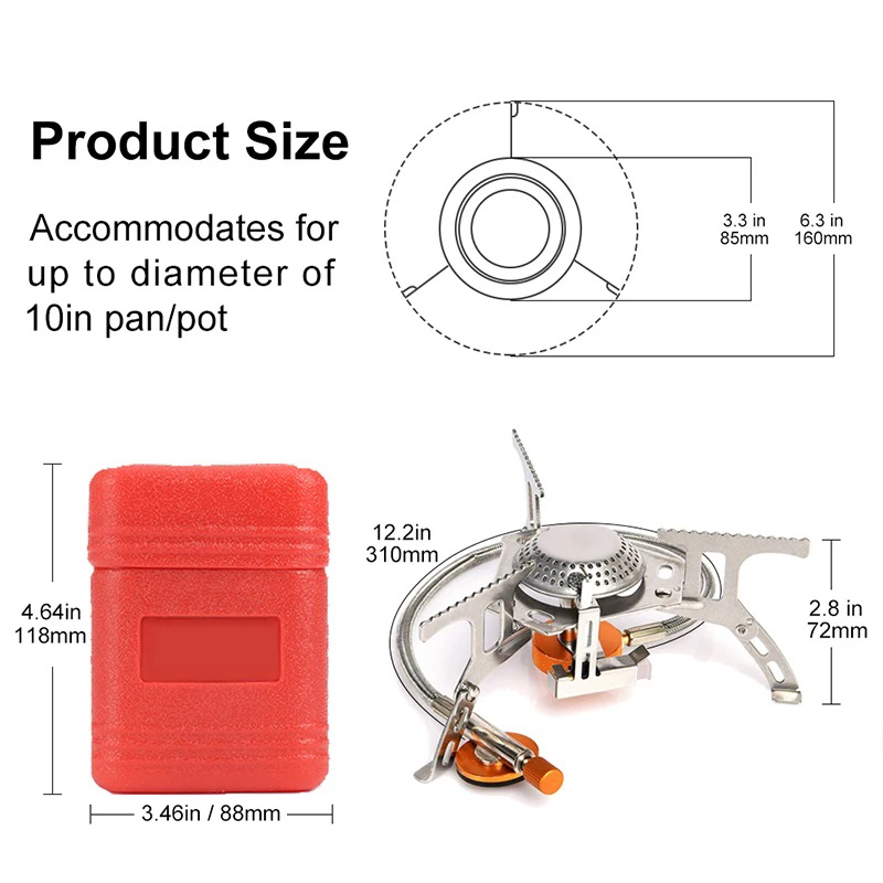 เตาแก๊สแคมป์ปิ้งแบบพกพาพับเตาแ - Camping Cooking Hob บทวิจารณ์และราคา