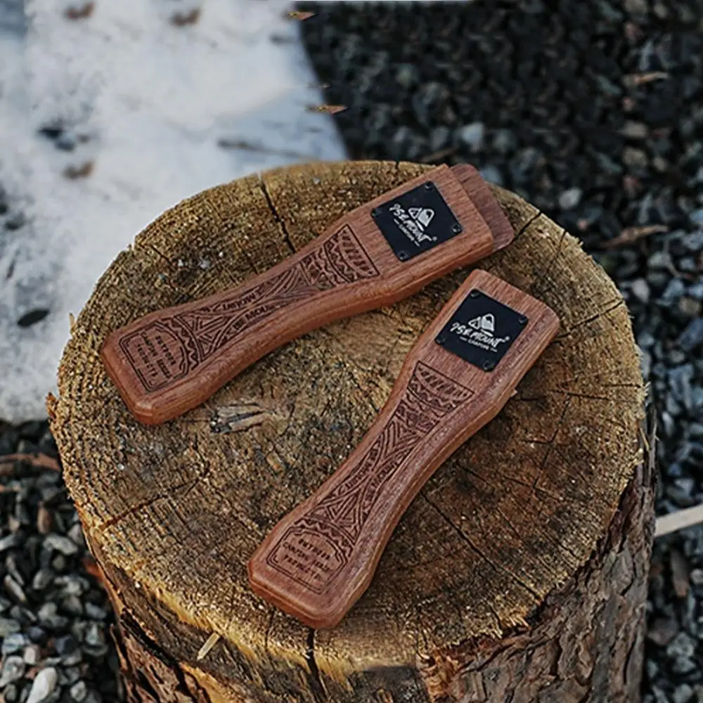 ที่จับกระทะย่างไม้ธรรมชาติสำหร - Camping Hiking Cooking บทวิจารณ์และราคา