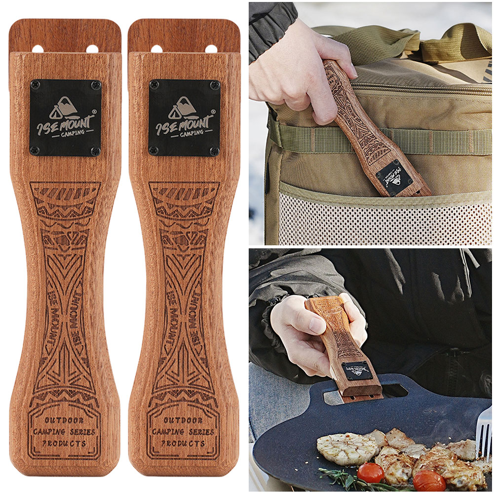 ที่จับกระทะย่างไม้ธรรมชาติสำหร - Camping Hiking Cooking บทวิจารณ์และราคา