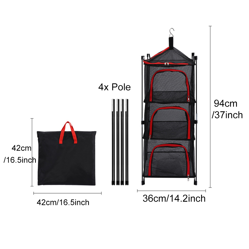ตะกร้าตาข่ายราวตากตาข่าย3ชั้นส - Camping Outdoor Cooking Table บทวิจารณ์และราคา
