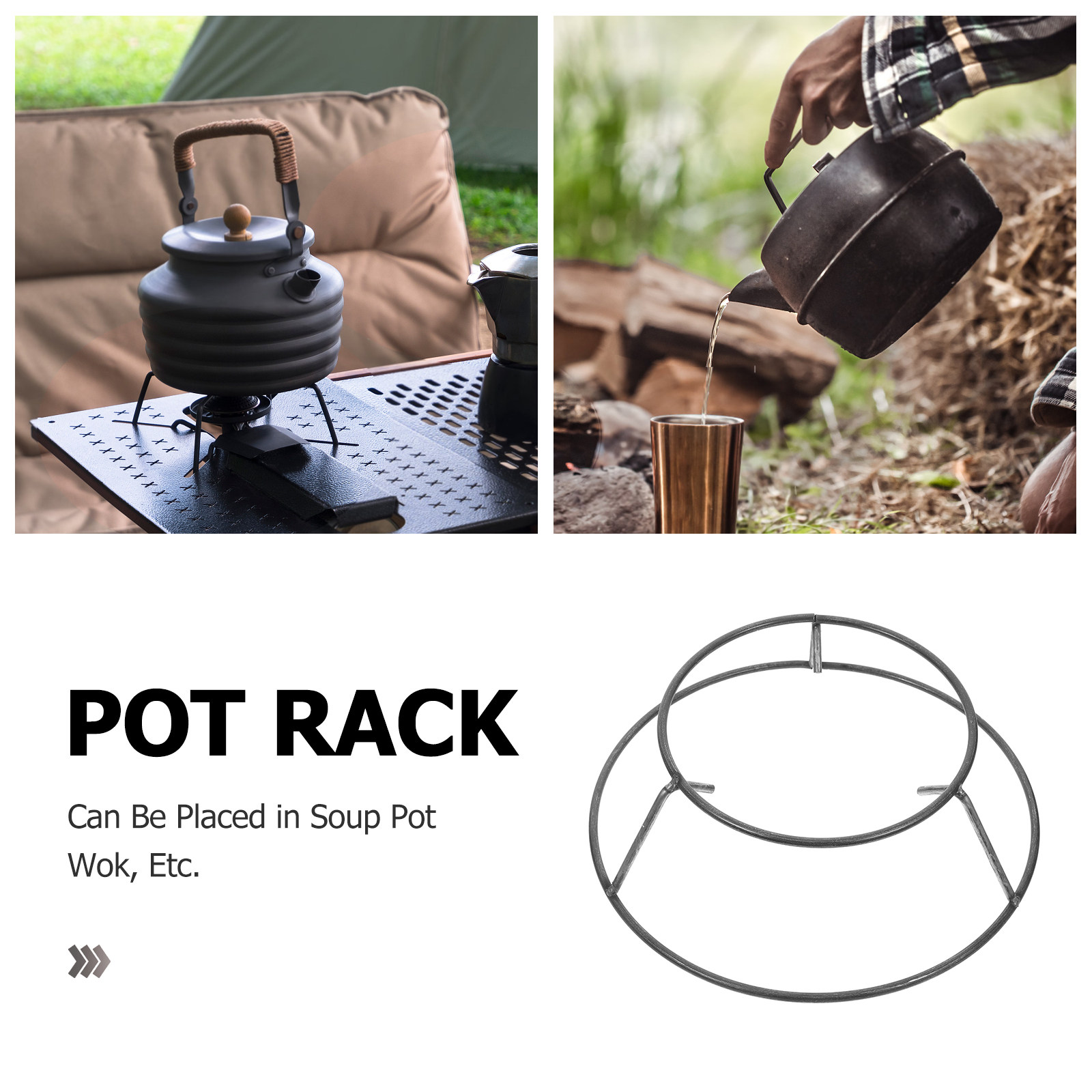 ชั้นวางฟืนสำหรับตั้งแคมป์ ที่ว - Camping Cooking Wok บทวิจารณ์และราคา