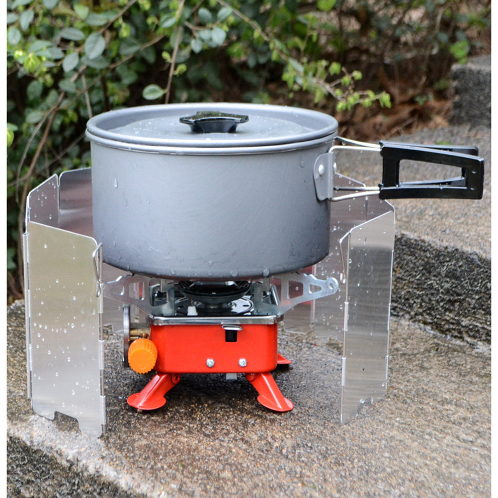 เตาแคมป์ปิ้งแบบพับได้พร้อมแผ่น - Camping Cooking Windscreen บทวิจารณ์และราคา