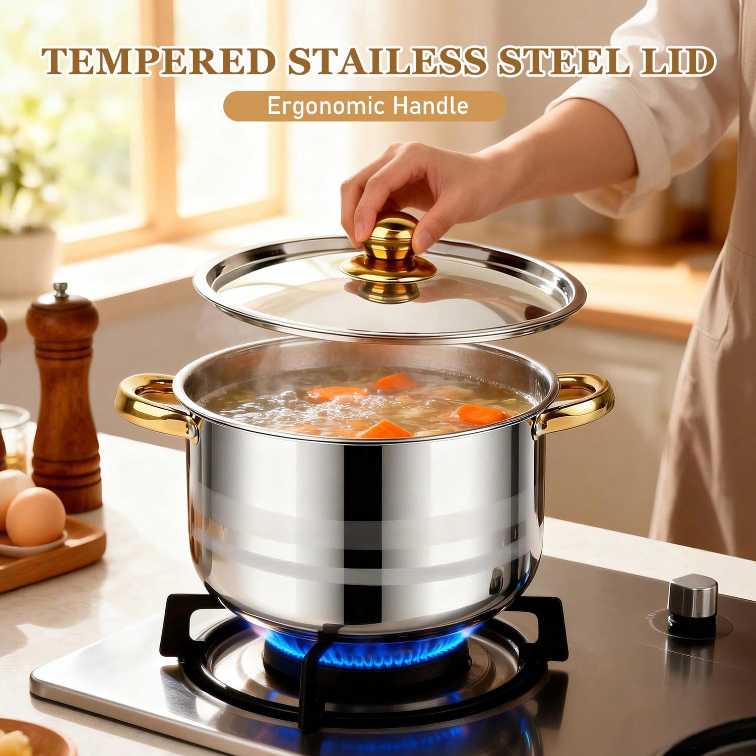 ชุดหม้อสแตนเลสสตีล ชุดเครื่องค - Camping Cooking Pan Set บทวิจารณ์และราคา