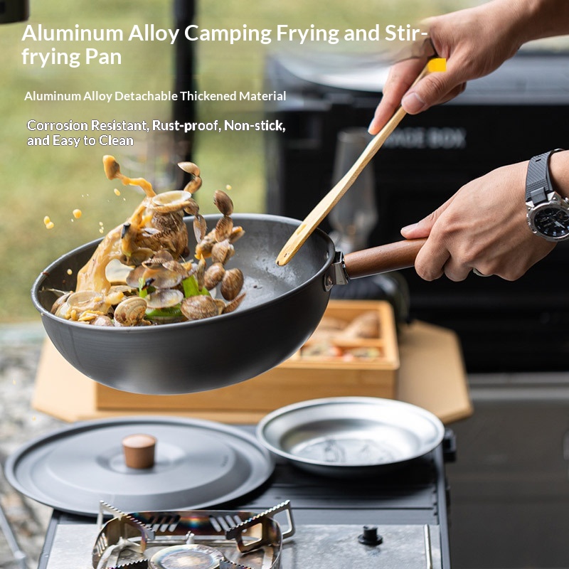 กระทะอลูมิเนียมอัลลอยด์สำหรับใ - Camping Cooking Wok บทวิจารณ์และราคา