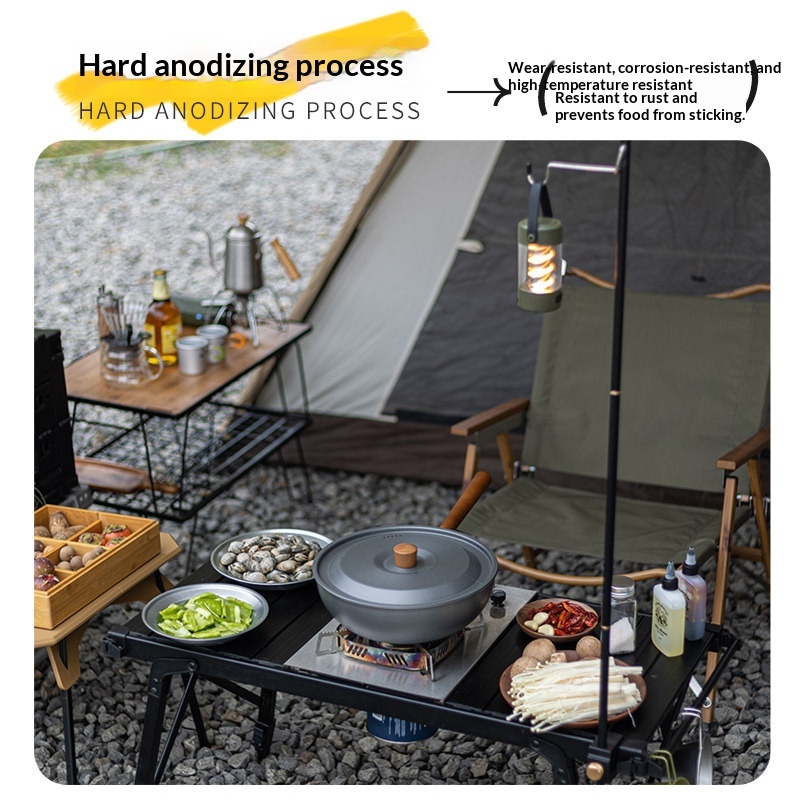 กระทะอลูมิเนียมอัลลอยด์สำหรับใ - Camping Cooking Wok บทวิจารณ์และราคา
