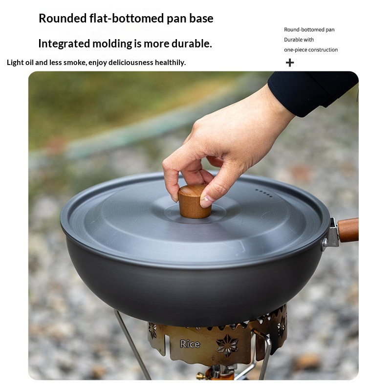 กระทะอลูมิเนียมอัลลอยด์สำหรับใ - Camping Cooking Wok บทวิจารณ์และราคา