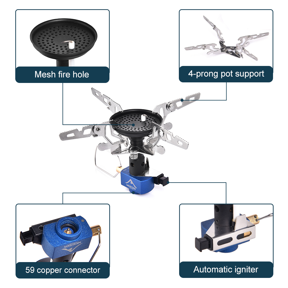 เตาแก๊สปิกนิกสำหรับตั้งแคมป์กล - Camping Cooking Hob บทวิจารณ์และราคา