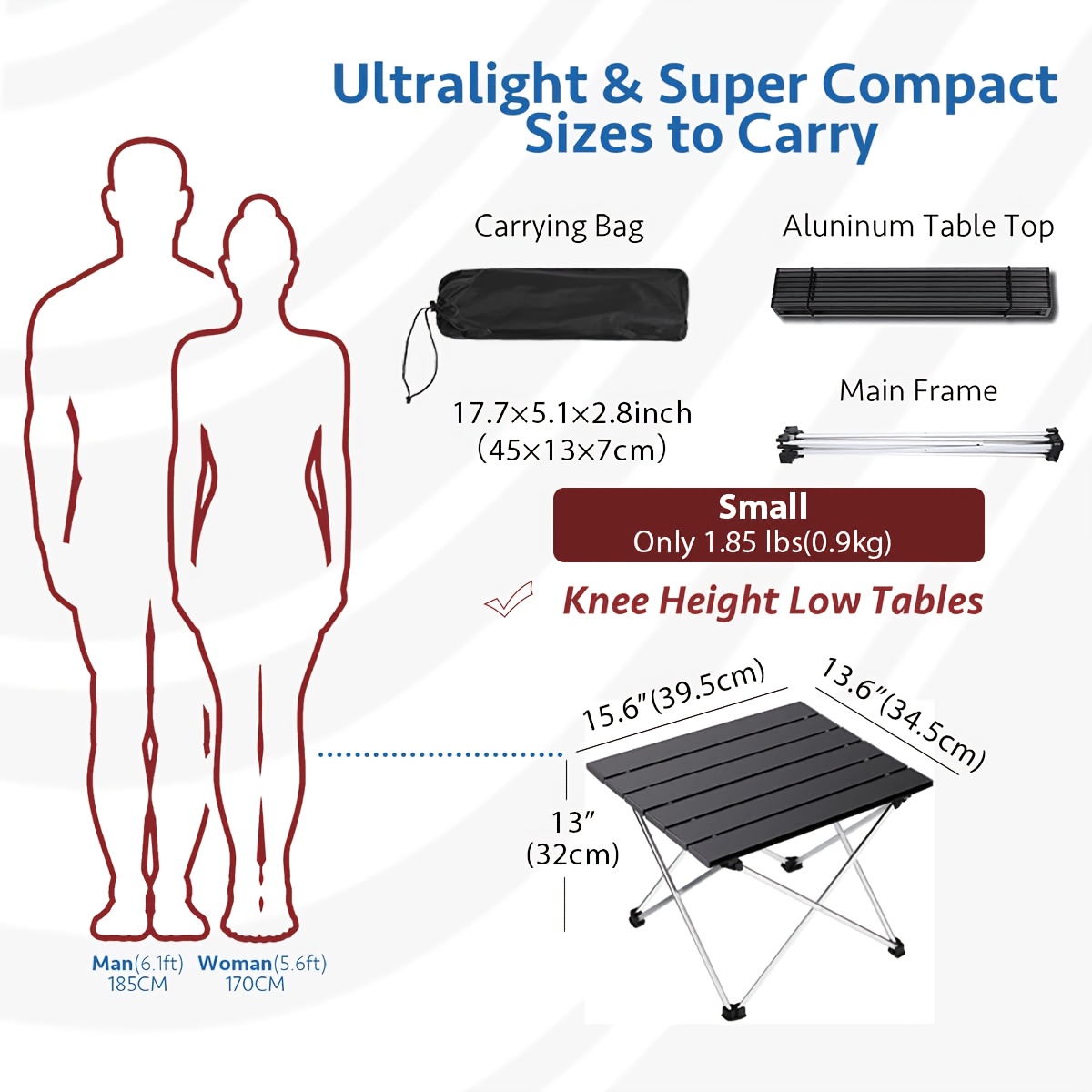 โต๊ะพับได้แบบพกพา น้ำหนักเบา เ - Camping Hiking Cooking บทวิจารณ์และราคา