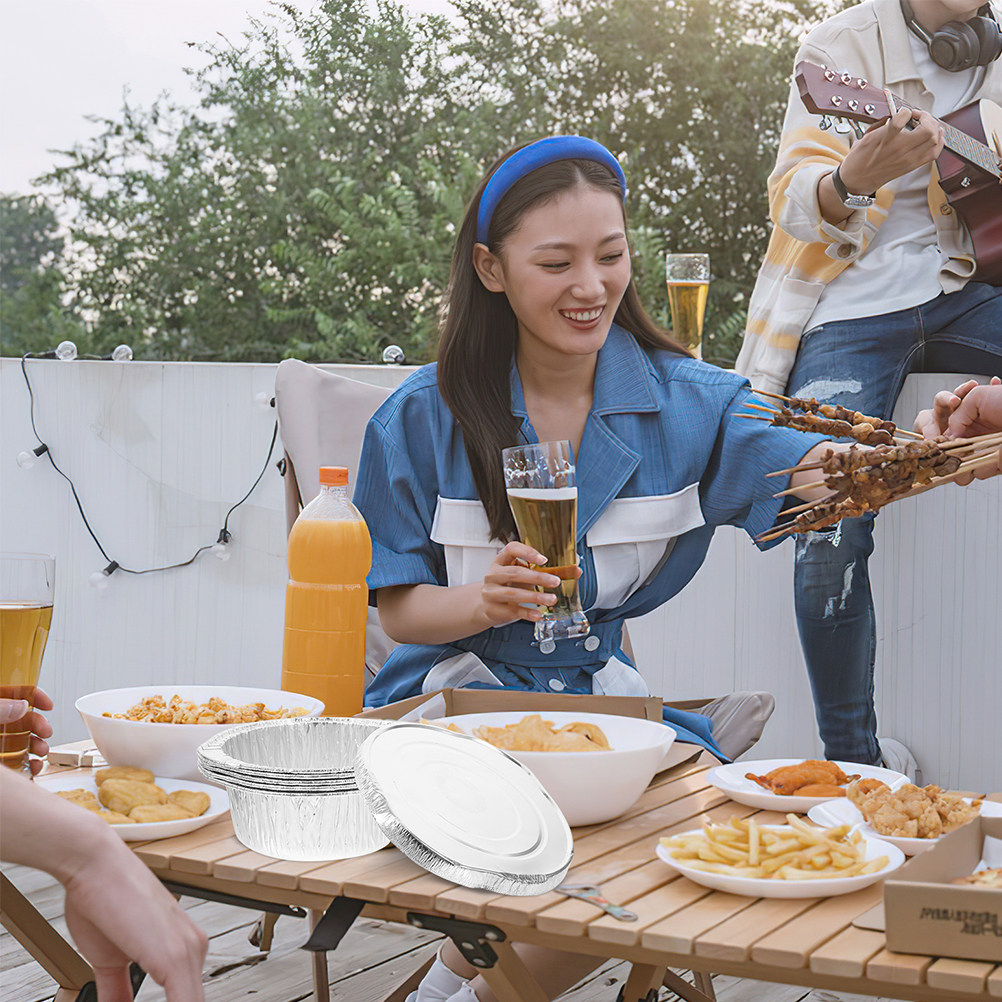 ชุดหม้อฟอยล์อะลูมิเนียมแบบใช้แ - Camping Cooking Container บทวิจารณ์และราคา
