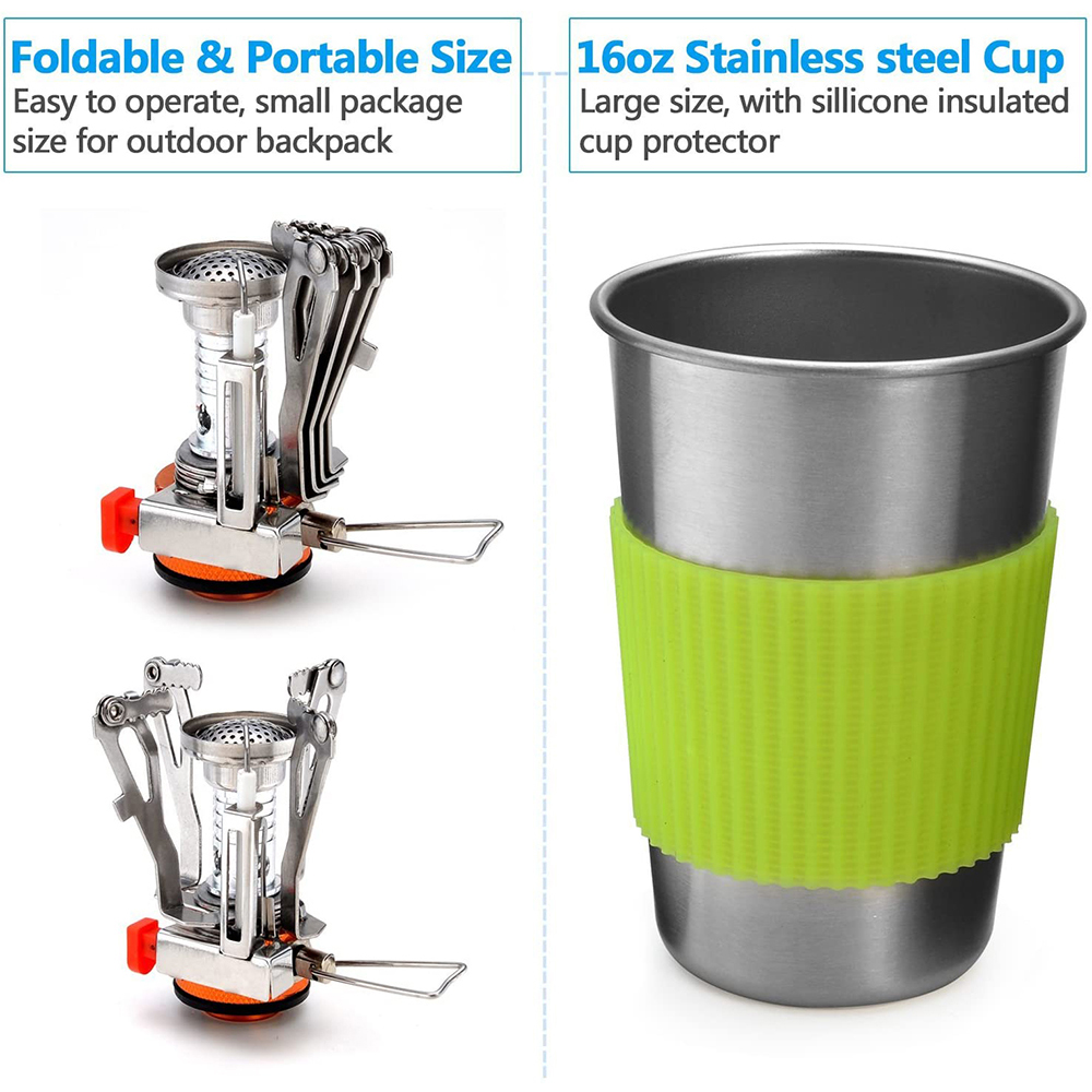 ชุดเครื่องครัวตั้งแคมป์พร้อมเต - Camping Cooking Pan Set บทวิจารณ์และราคา